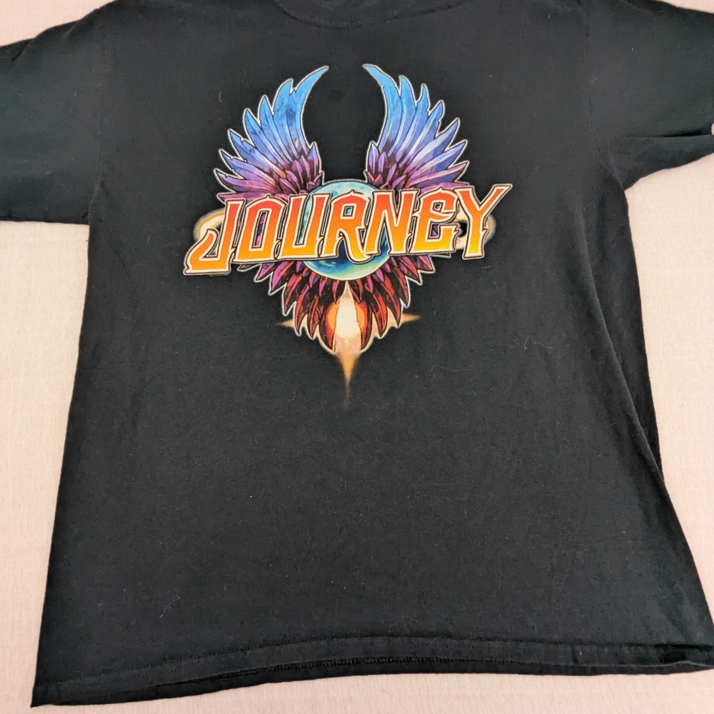 JOURNEY 2018 Black Concert Tee With TOUR Locations On Back Large